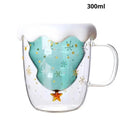 Caneca Natal em Vidro Duplo com Tampa