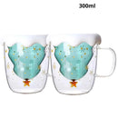 Caneca Natal em Vidro Duplo com Tampa