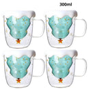 Caneca Natal em Vidro Duplo com Tampa