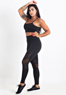 Conjunto Fitness Cropped + Calça Legging