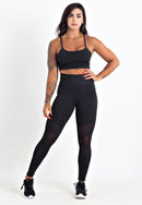 Conjunto Fitness Cropped + Calça Legging