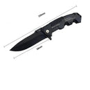 Faca canivete preta dobrável tática