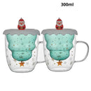 Caneca Natal em Vidro Duplo com Tampa