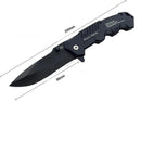 Faca canivete preta dobrável tática