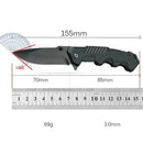 Faca canivete preta dobrável tática