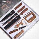 Kit Churrasco Profissional: Aço Inox Antiaderente com Faca de Trinchar