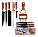 Kit Churrasco Profissional: Aço Inox Antiaderente com Faca de Trinchar