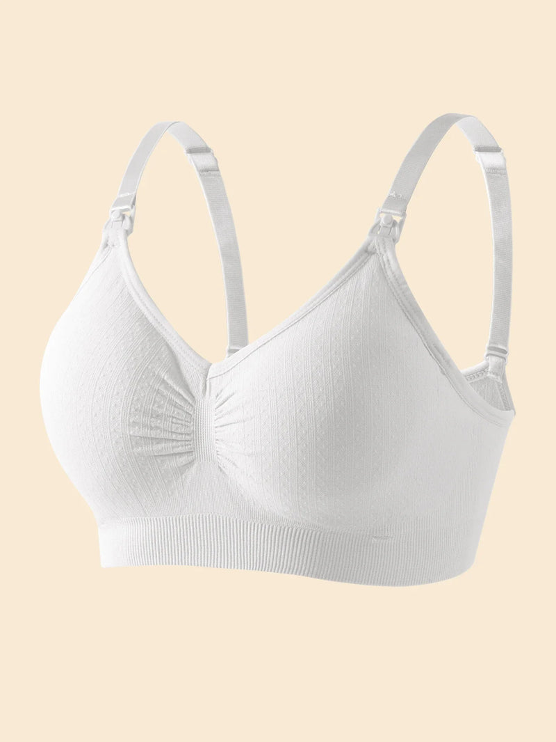 Sutiã de Amamentação Confortável com Fivela Frontal e Bojo Removível