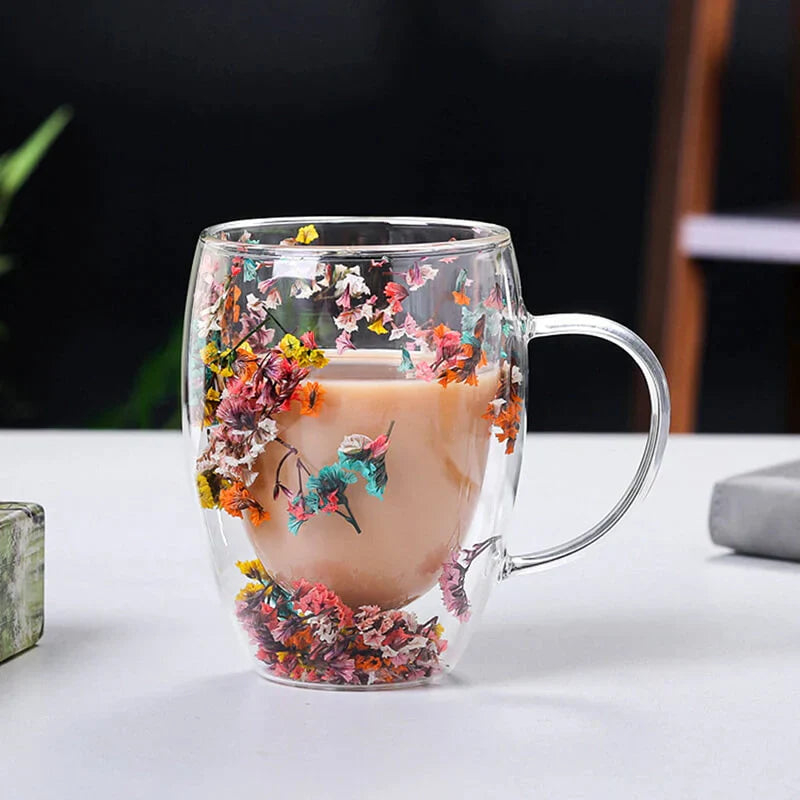 Caneca Flores Artesanal