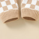 Macacão Bebê Colmeia Xadrez com Botões de Madeira