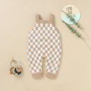 Macacão Bebê Colmeia Xadrez com Botões de Madeira
